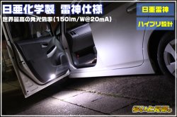 画像1: 30系プリウス専用LEDカーテシランプ(雷神)